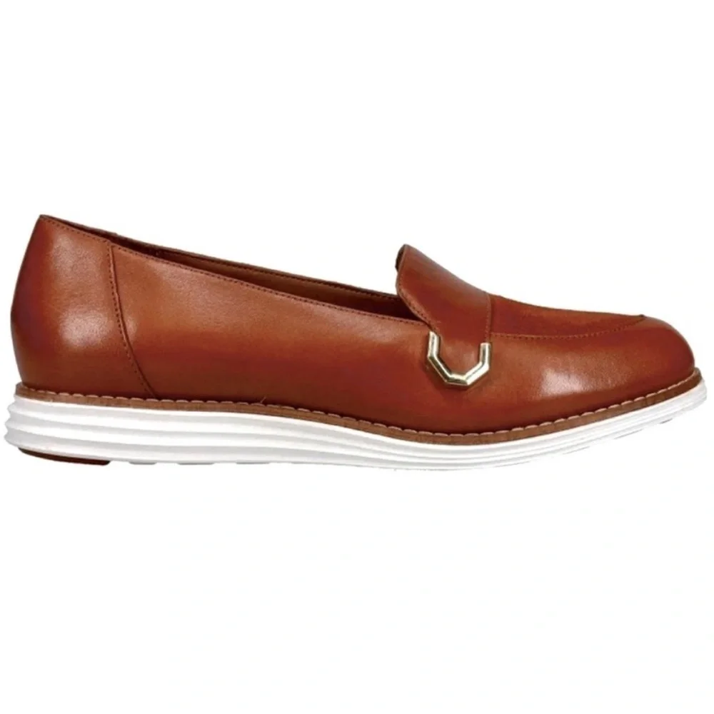 Cole Haan OriginalGrand C Buckle Loafers Brown Leather Comfort Flats 6.5B NWT